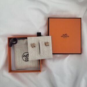 SOLD•Hermes Mini Pop H Earrings